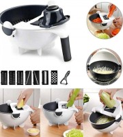 9 in 1 Magic Multi-Functional Vegetable Cutter with Rotate Drain Basket