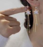 Hd 1Pair Women Large Circle Gold Color Hoop Earring(মেয়েদের কানের দুল)
